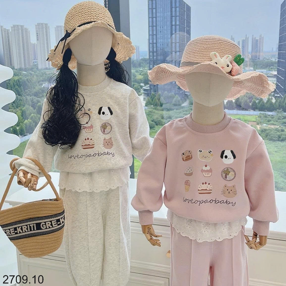 25HA2709.10 - BỘ NỈ BÉ GÁI