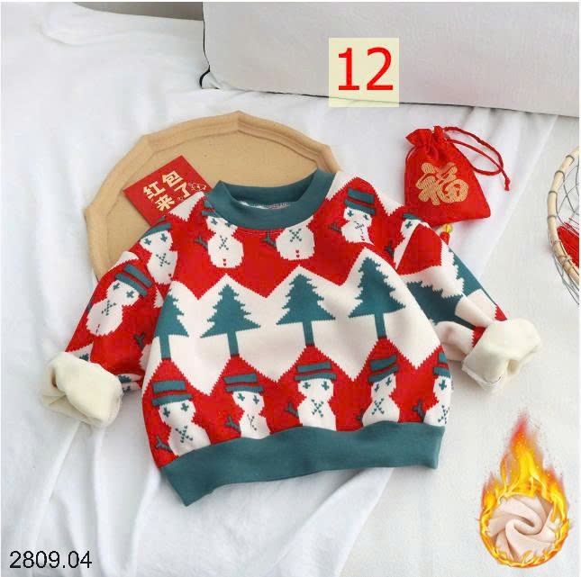 25HA2809.04 - SET 2 ÁO NỈ LÓT LÔNG CHO BÉ YÊU