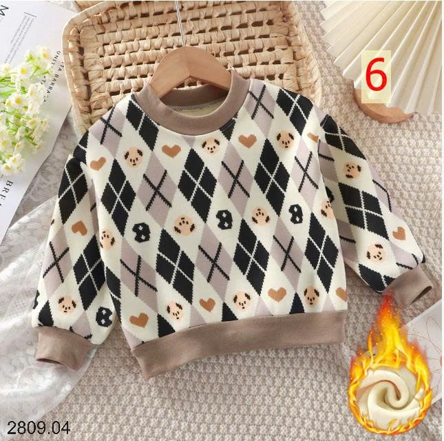25HA2809.04 - SET 2 ÁO NỈ LÓT LÔNG CHO BÉ YÊU