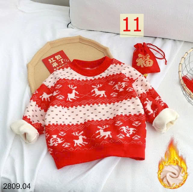 25HA2809.04 - SET 2 ÁO NỈ LÓT LÔNG CHO BÉ YÊU