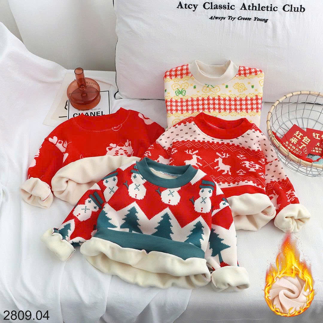 25HA2809.04 - SET 2 ÁO NỈ LÓT LÔNG CHO BÉ YÊU