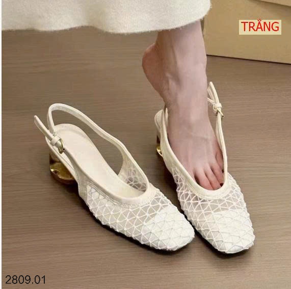 25HA2809.01 - GIÀY LƯỚI MŨI VUÔNG HẢ GÓT