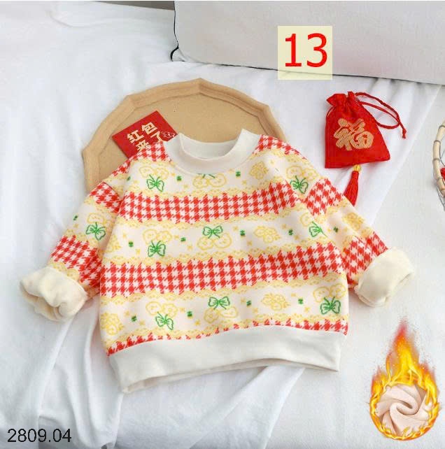 25HA2809.04 - SET 2 ÁO NỈ LÓT LÔNG CHO BÉ YÊU