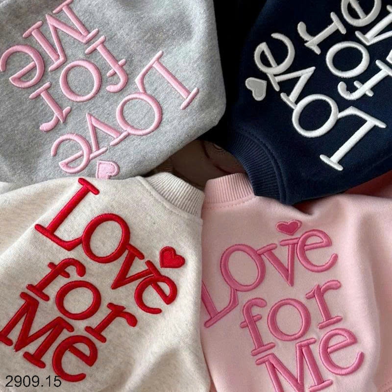 25HA2909.15 - BỘ NỈ BÉ GÁI LOVE FOR ME