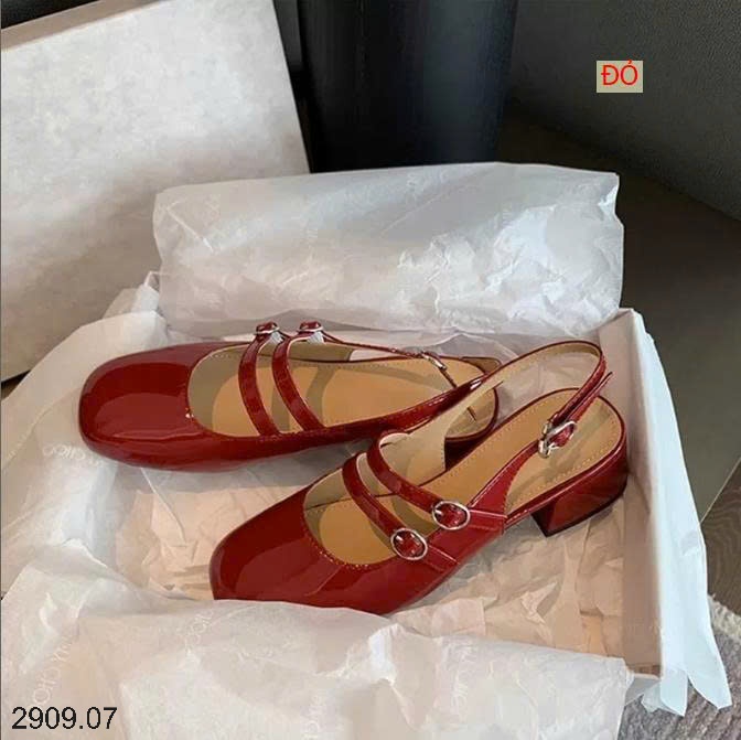 25HA2909.07 - GIÀY MARRY JANE DA BÓNG 2 QUAI