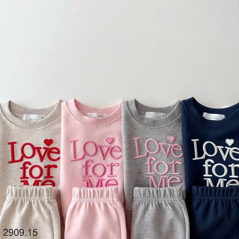 25HA2909.15 - BỘ NỈ BÉ GÁI LOVE FOR ME