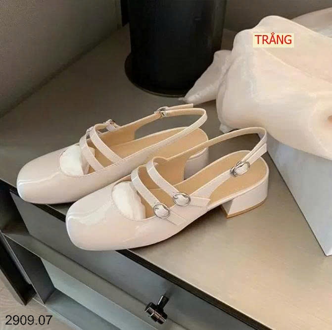 25HA2909.07 - GIÀY MARRY JANE DA BÓNG 2 QUAI