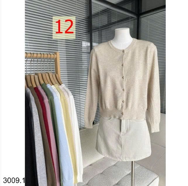 25HA3009.10 - ÁO LEN CARDIGAN MỎNG NỮ
