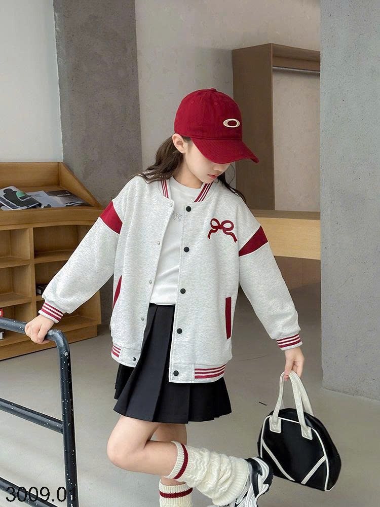 25HA3009.01 - ÁO KHOÁC NỈ BÉ GÁI SIZE ĐẠI