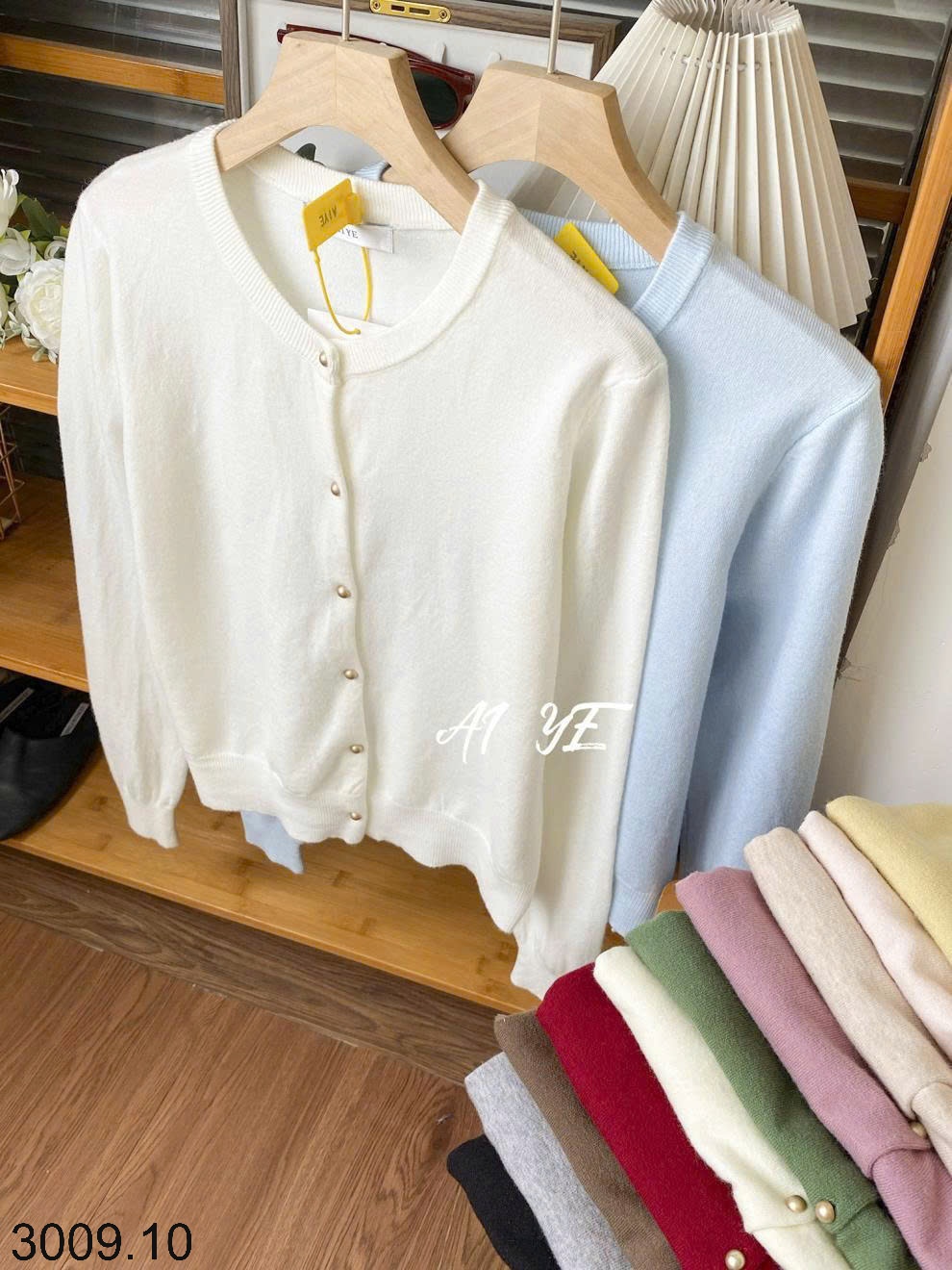 25HA3009.10 - ÁO LEN CARDIGAN MỎNG NỮ