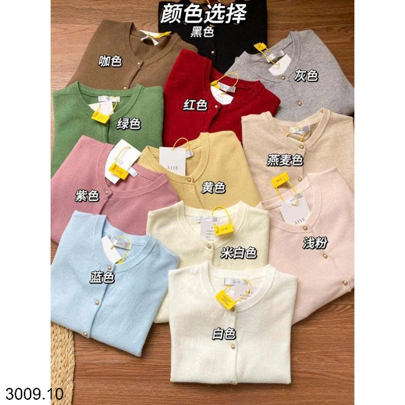 25HA3009.10 - ÁO LEN CARDIGAN MỎNG NỮ