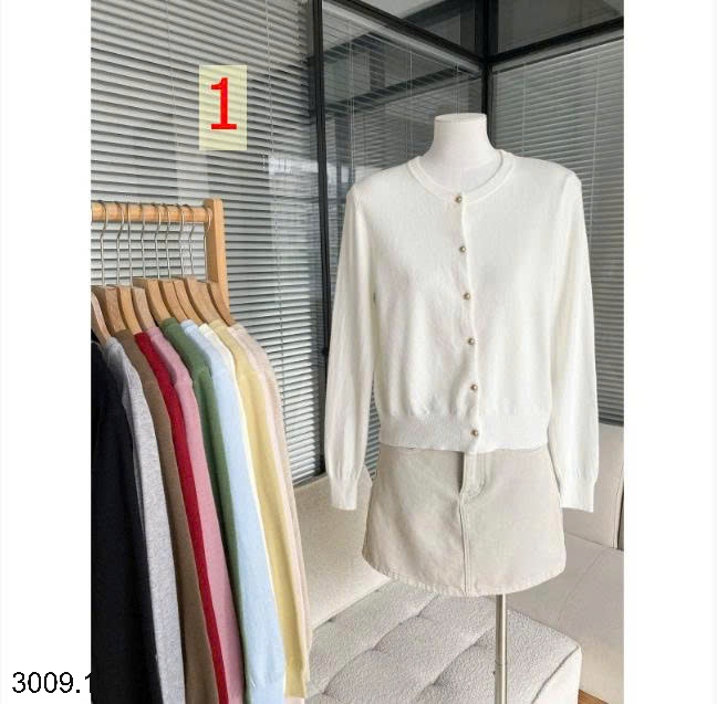 25HA3009.10 - ÁO LEN CARDIGAN MỎNG NỮ