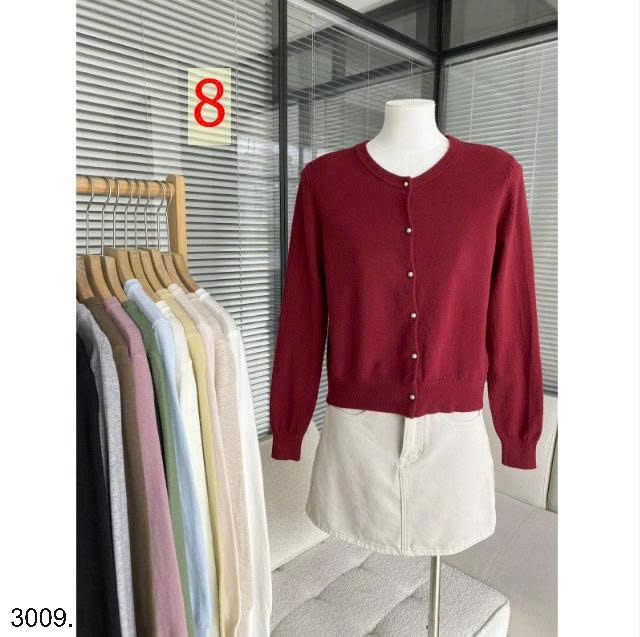 25HA3009.10 - ÁO LEN CARDIGAN MỎNG NỮ