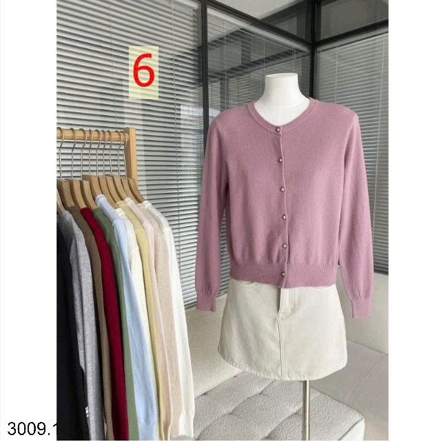 25HA3009.10 - ÁO LEN CARDIGAN MỎNG NỮ