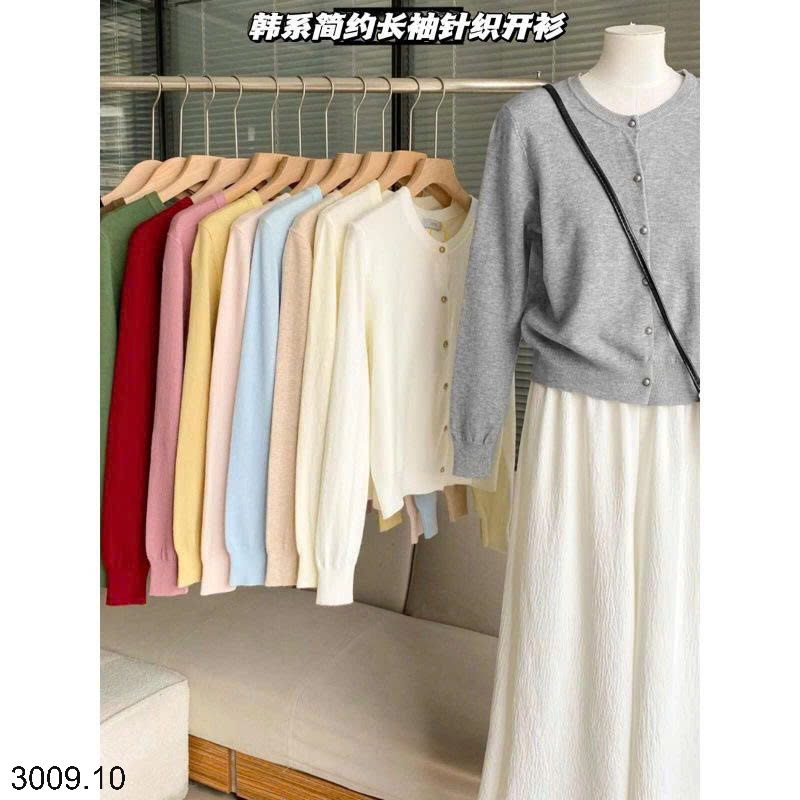 25HA3009.10 - ÁO LEN CARDIGAN MỎNG NỮ