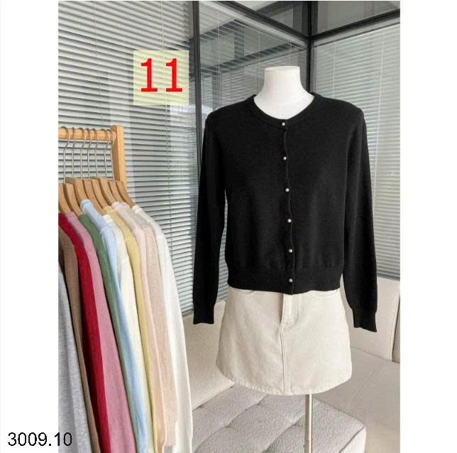 25HA3009.10 - ÁO LEN CARDIGAN MỎNG NỮ