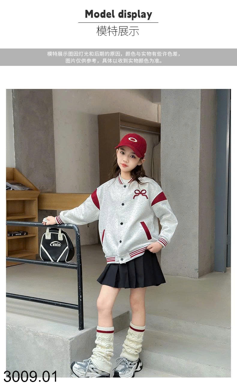 25HA3009.01 - ÁO KHOÁC NỈ BÉ GÁI SIZE ĐẠI