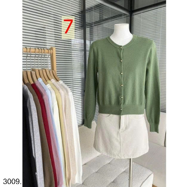 25HA3009.10 - ÁO LEN CARDIGAN MỎNG NỮ