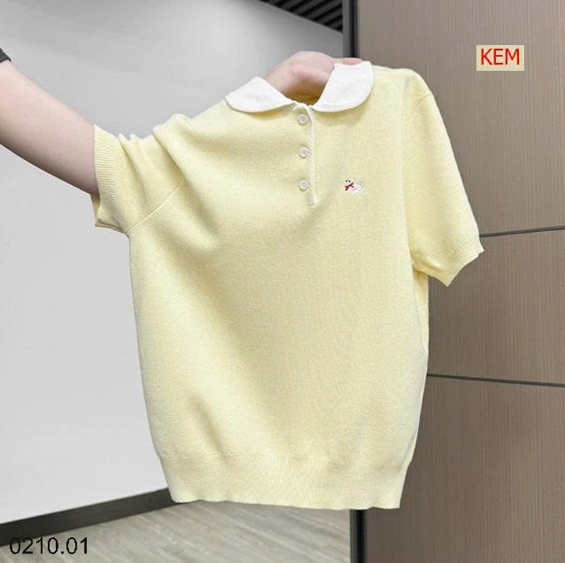 25HA0210.01 - ÁO MONGTOGHI CỔ SEN CỘC TAY