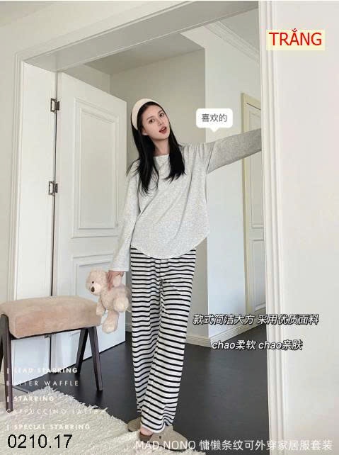 25HA0210.17 - BỘ THU ĐÔNG QUẦN KẺ MAD NONO