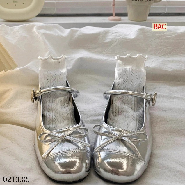 25HA0210.05 - GIÀY BÚP BÊ MARRY JANE NƠ BÉ GÁI
