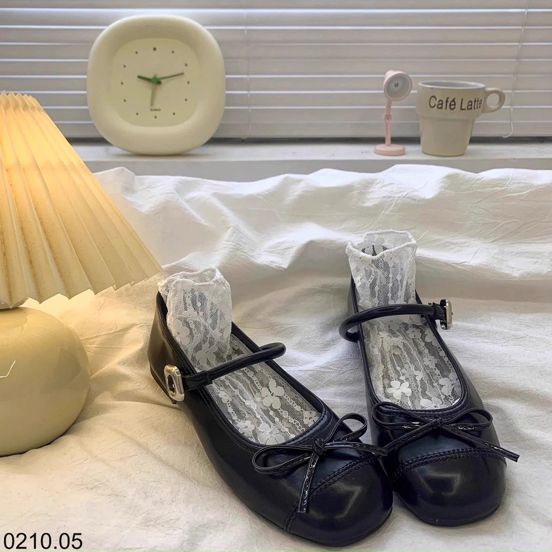 25HA0210.05 - GIÀY BÚP BÊ MARRY JANE NƠ BÉ GÁI