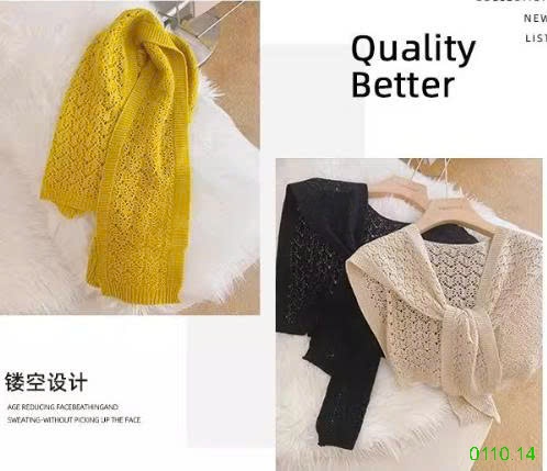 25HA0110.14 - KHĂN LƯỚI KHOÁC VAI THỦY THỦ THỜI TRANG