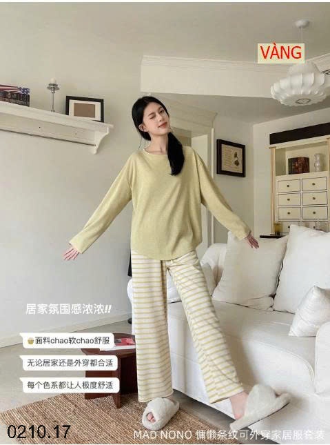 25HA0210.17 - BỘ THU ĐÔNG QUẦN KẺ MAD NONO
