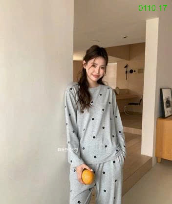 25HA0110.17 - BỘ NGỦ HOA CHẤM BI NỮ