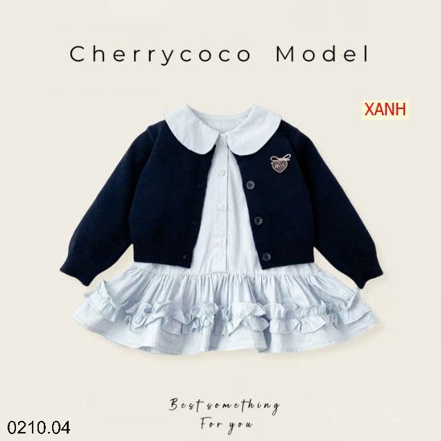 25HA0210.04 - SET VÁY ÁO CARDIGAN CHERRYCOCO CAO CẤP