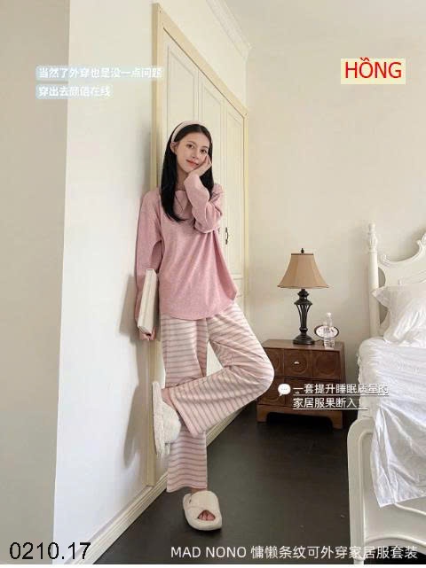25HA0210.17 - BỘ THU ĐÔNG QUẦN KẺ MAD NONO