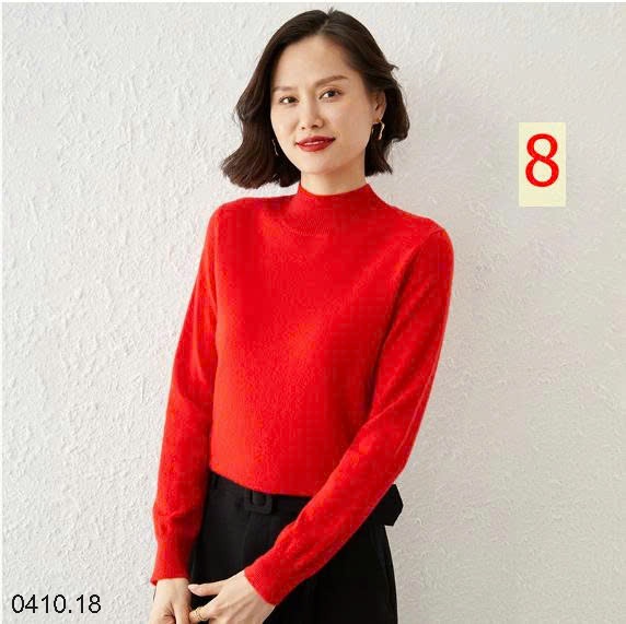 25HA0410.18 - ÁO LEN CỔ LỌ CHO NỮ