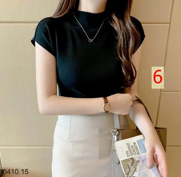 25HA0410.15 - SET 2 ÁO LEN CỔ LỌ TAY HẾN CHO NỮ
