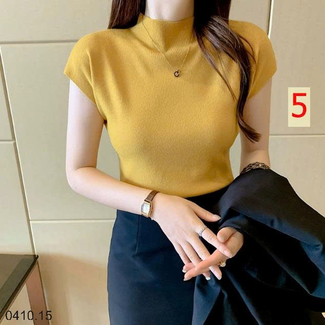 25HA0410.15 - SET 2 ÁO LEN CỔ LỌ TAY HẾN CHO NỮ