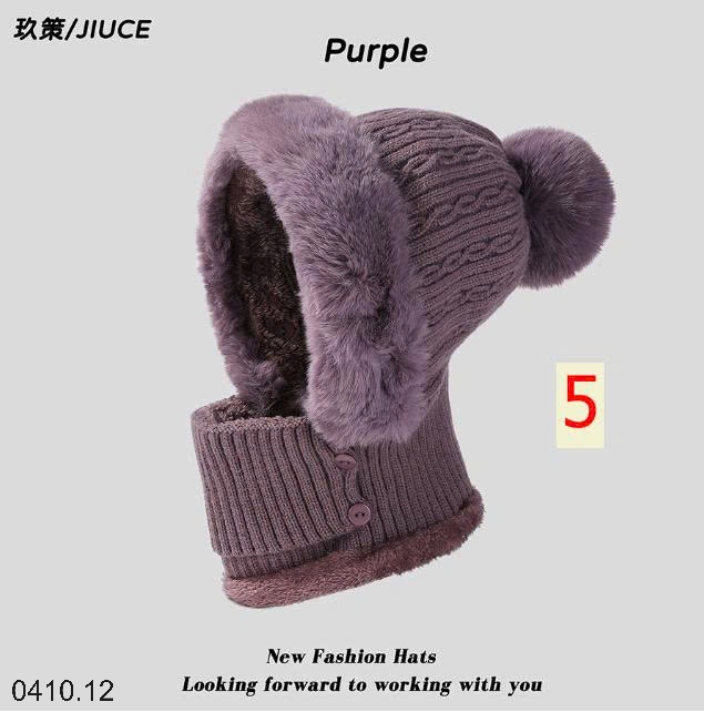 25HA0410.12 - MŨ LEN LÓT LÔNG CỔ LIỀN HÃNG JIUCE