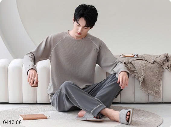 25HA0410.08 - BỘ NỈ MẶC NHÀ NAM