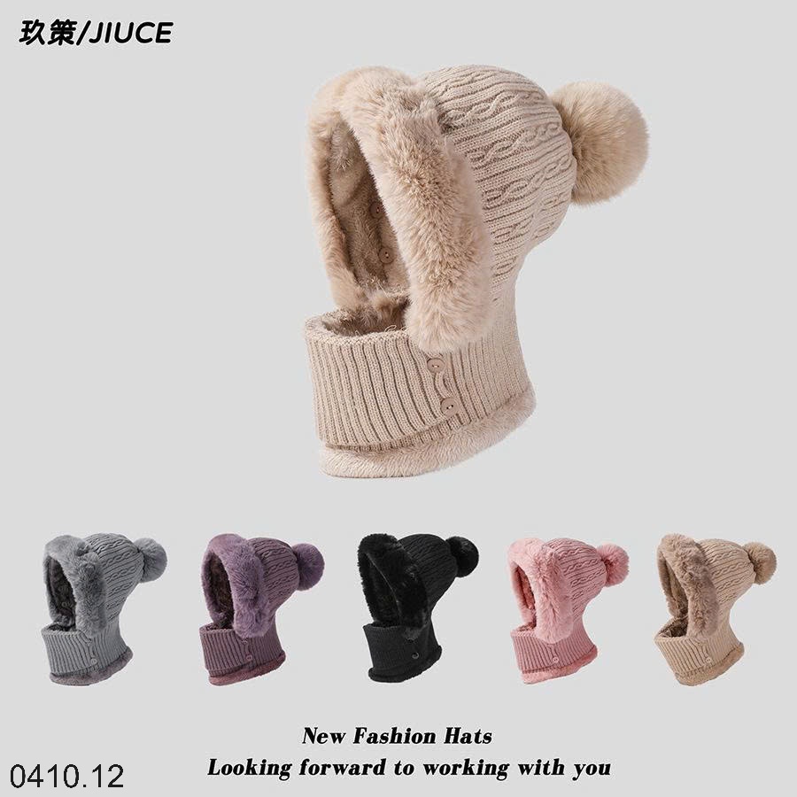 25HA0410.12 - MŨ LEN LÓT LÔNG CỔ LIỀN HÃNG JIUCE