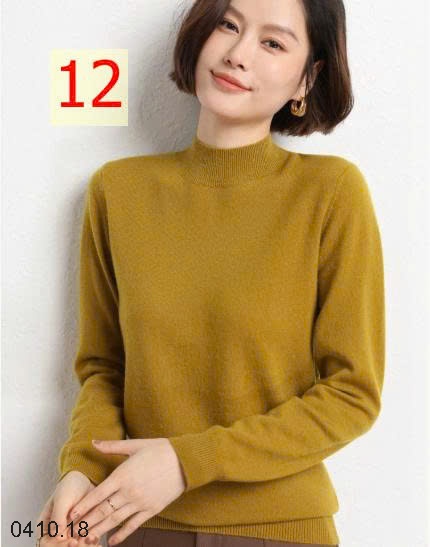 25HA0410.18 - ÁO LEN CỔ LỌ CHO NỮ