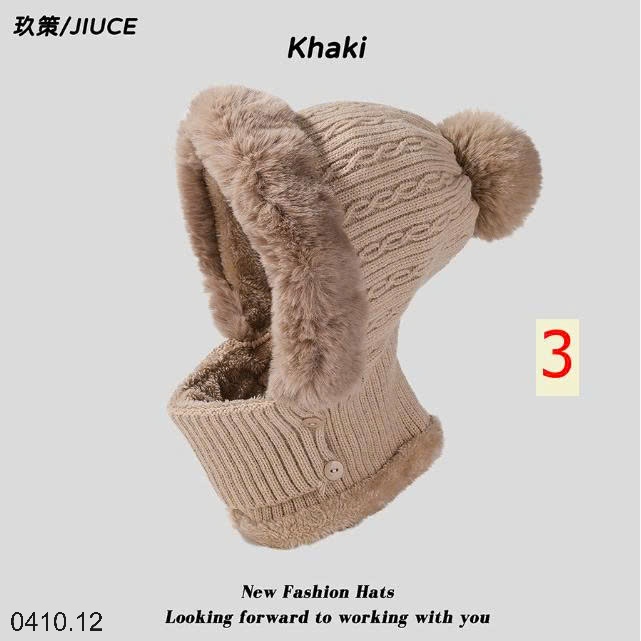 25HA0410.12 - MŨ LEN LÓT LÔNG CỔ LIỀN HÃNG JIUCE