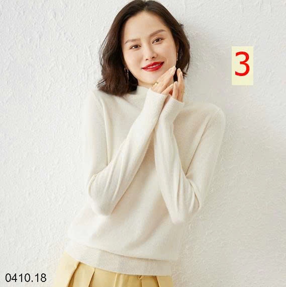 25HA0410.18 - ÁO LEN CỔ LỌ CHO NỮ