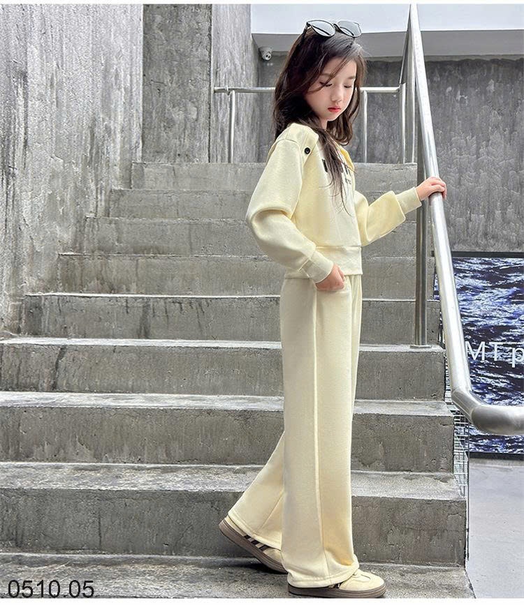 25HA0510.05 - BỘ NỈ BÉ GÁI SIZE ĐẠI
