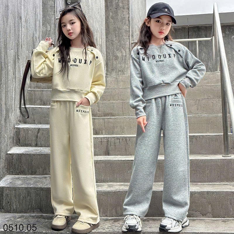 25HA0510.05 - BỘ NỈ BÉ GÁI SIZE ĐẠI