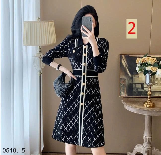 25HA0510.15 - BỘ SƯU TẬP VÁY LEN QUẢNG CHÂU CHO NỮ