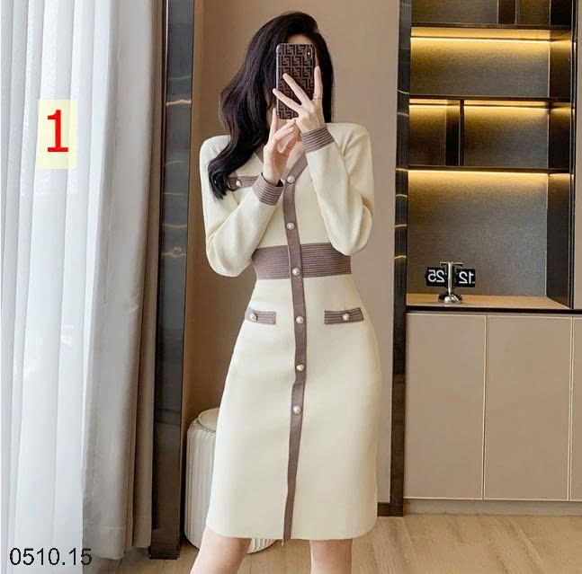 25HA0510.15 - BỘ SƯU TẬP VÁY LEN QUẢNG CHÂU CHO NỮ