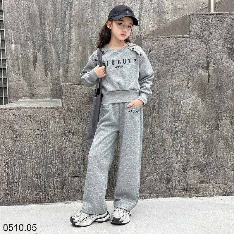 25HA0510.05 - BỘ NỈ BÉ GÁI SIZE ĐẠI
