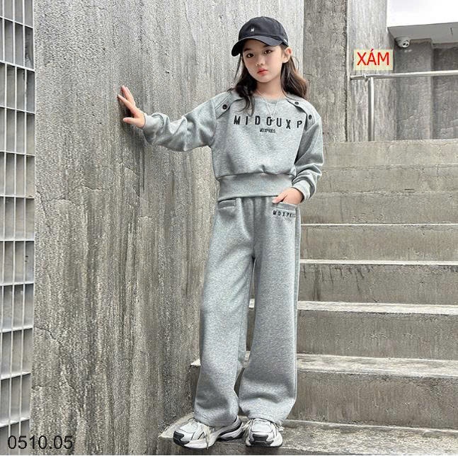 25HA0510.05 - BỘ NỈ BÉ GÁI SIZE ĐẠI