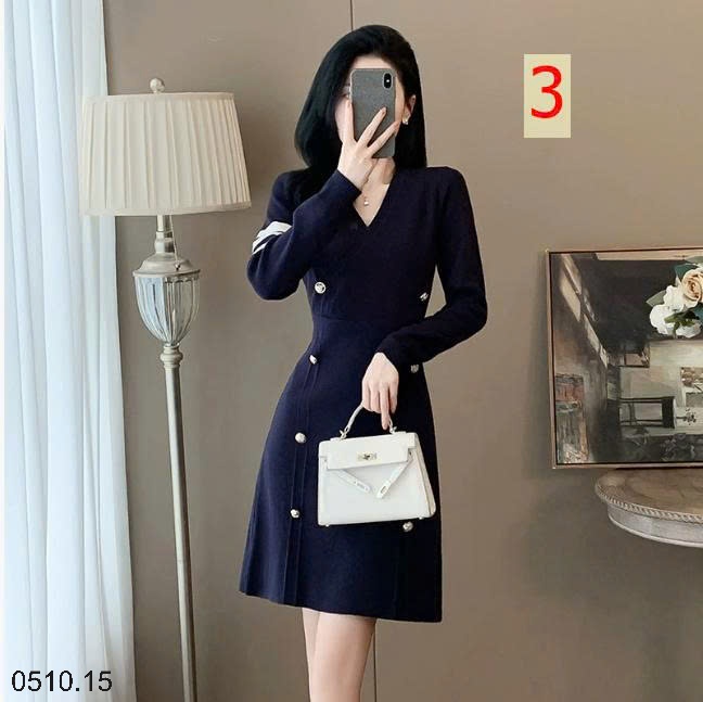 25HA0510.15 - BỘ SƯU TẬP VÁY LEN QUẢNG CHÂU CHO NỮ