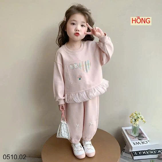 25HA0510.02 - BỘ NỈ NINGLI SIÊU XINH CHO BÉ GÁI