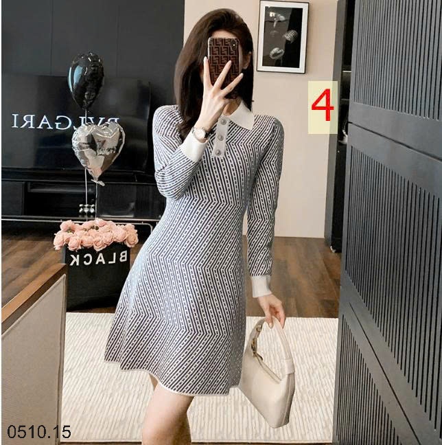 25HA0510.15 - BỘ SƯU TẬP VÁY LEN QUẢNG CHÂU CHO NỮ