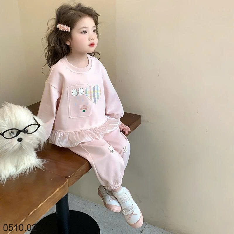 25HA0510.02 - BỘ NỈ NINGLI SIÊU XINH CHO BÉ GÁI